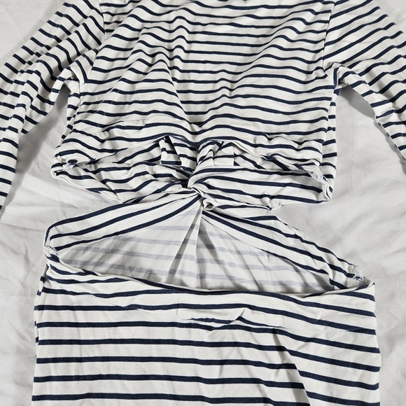 Blue Life Striped Long Sleeve Dress with Twist Detail - Picture 7 of 7